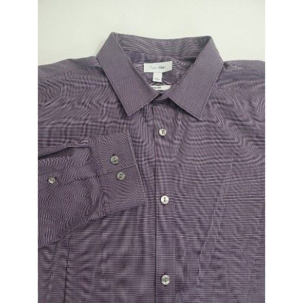 Calvin Klein Long Sleeve Button Up Casual‎ Infinite Shirt, Large